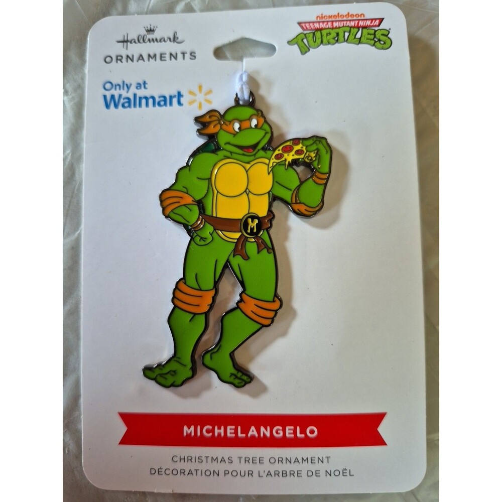 Hallmark Teenage Mutant Ninja Turtles Michelangelo Flat Metal Ornament - New